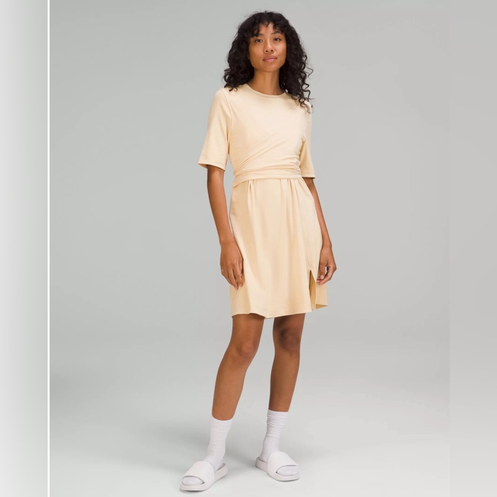 Lululemon Cotton Wrap-front T-Shirt Dress (new with tags)
